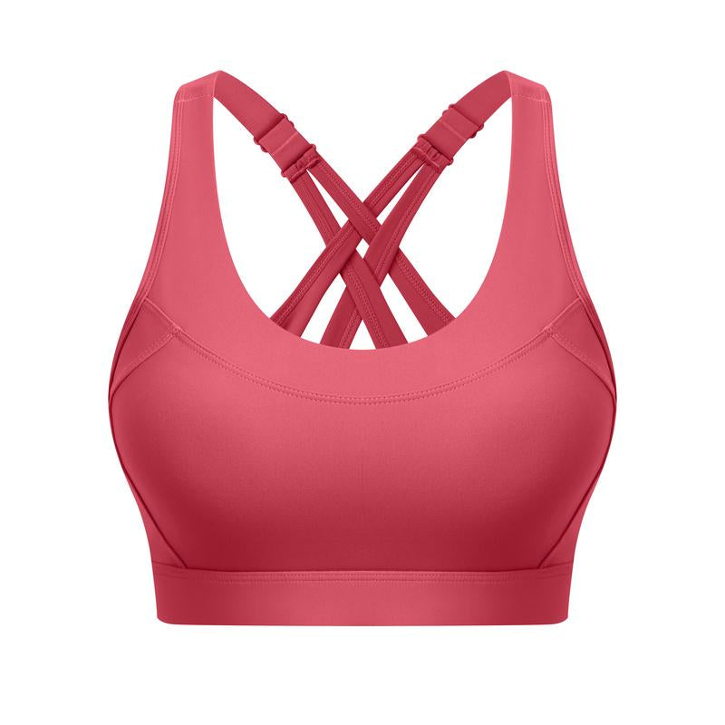 High Impact Sports Bra for Women β High Support Molded Cups, Adjustable Straps & Back Closure, Cross, Workout & Running Bra