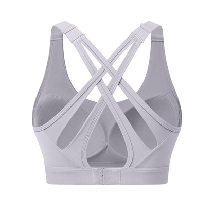 High Impact Sports Bra for Women – High Support Molded Cups, Adjustable Straps & Back Closure, Cross, Workout & Running Bra